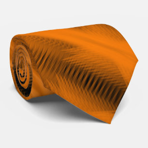 Corbata Arte abstracto futurista de naranja sobre negro