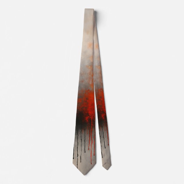 Corbata Arte abstracto moderno Molten Drift (Anverso)
