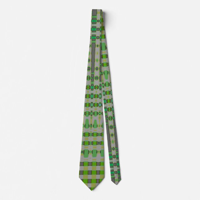 Corbata Arte abstracto verde 1003 (Anverso)
