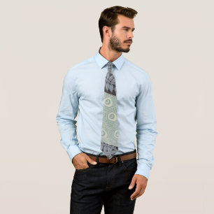 Corbata Arte Antiguo Nouveau Pavo Real Azul Verneuil