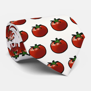 Corbata Arte Botánico de Tomate Rojo Rústico