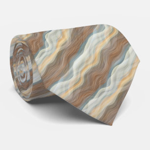 Corbata Arte clásico retro abstracto patrón de ondas artís