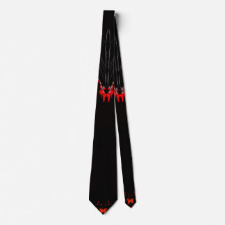 Corbata Arte de Anime Fantasía Oscura Cuervo y Demonio