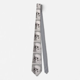 Corbata Arte de cráneo gráfico: diseño de tinta minimalist