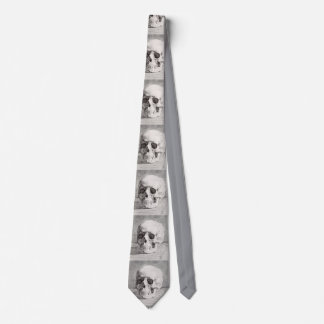 Corbata Arte de cráneo gráfico: diseño de tinta minimalist