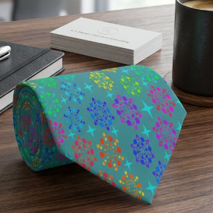 Corbata Arte de diseño de patrón retro de mediados de sigl