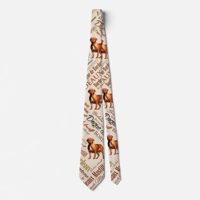 Corbata Arte de Dogue de Bordeaux Word (Anverso)