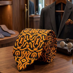 Corbata Arte de Fideos con Queso Patrón de Imagen Espejada