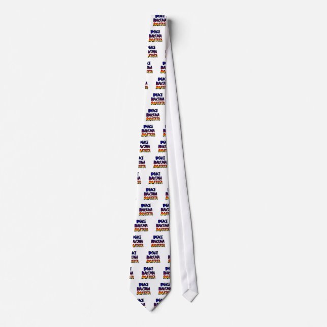 Corbata Arte de gradiente de Paz Hakuna Matata (Anverso)