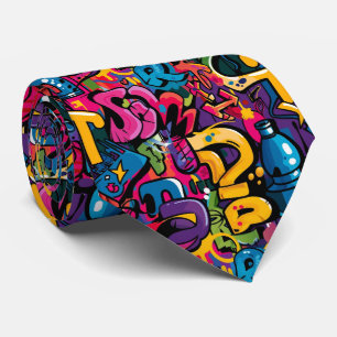 Corbata Arte de Grafiti