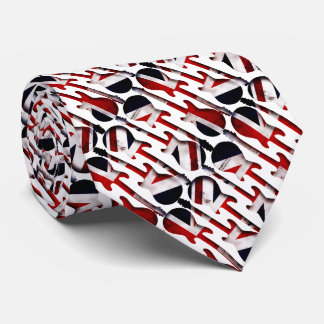 Corbata Arte de guitarra - Union Jack British England Band