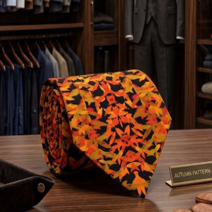 Corbata Arte de Hojas Follaje Colores Cambiantes de la Tem