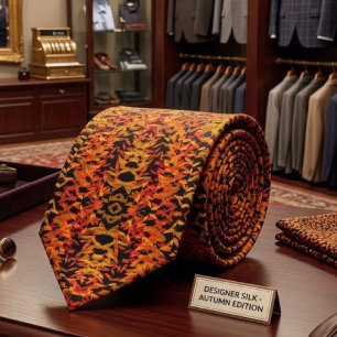 Corbata Arte de Hojas Follaje Colores Cambiantes de la Tem