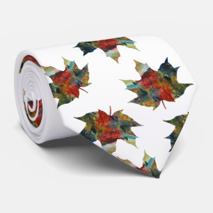 Corbata Arte de la hoja, lazo colorido de la hoja del