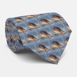 Corbata Arte de la Naturaleza de Winter Bluebird