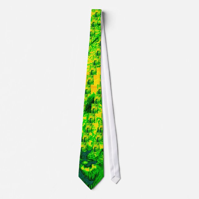Corbata Arte de león con visión nocturna impresión fluores (Anverso)