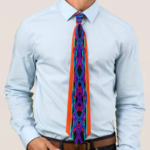 Corbata Arte de línea de cinta de duelo espejada moderna a