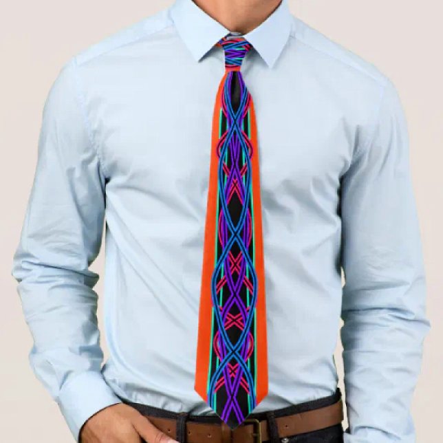 Corbata Arte de línea de cinta de duelo espejada moderna a (Subido por el creador)
