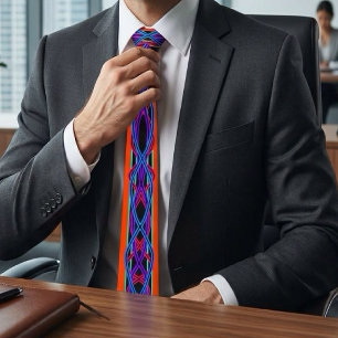 Corbata Arte de línea de cinta de duelo espejada moderna a