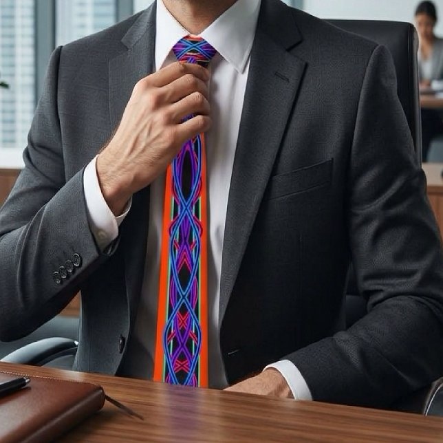 Corbata Arte de línea de cinta de duelo espejada moderna a (Subido por el creador)