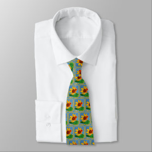 Corbata "Arte de los niños" de girasol
