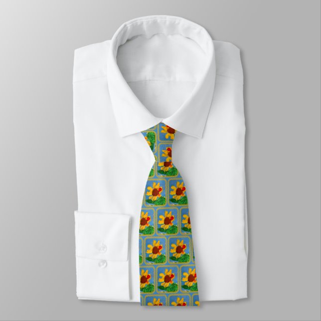 Corbata "Arte de los niños" de girasol (Atado)