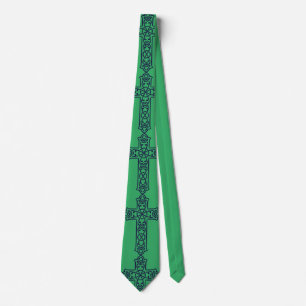 Corbata Arte de Nudillo Gráfico de Cruz Celta