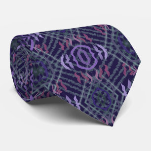 Corbata Arte de patrón abstracto de pinceladas de acuarela