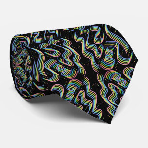 Corbata Arte de patrón de filas de cintas de colores de ar