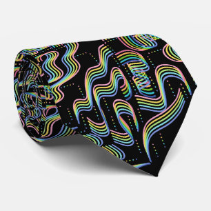 Corbata Arte de patrón de filas de cintas de colores de ar