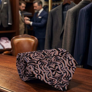 Corbata Arte de patrón de giros de cinta de colores de arc