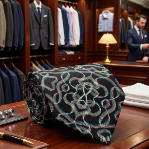Corbata Arte de patrón de rollo de cinta de colores de arc