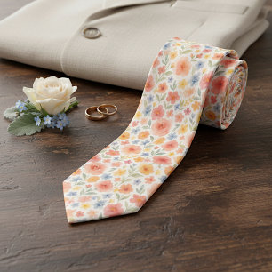 Corbata Arte de patrón floral chic clásico