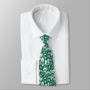 Corbata Arte de patrón folclórico escandinavo nórdico