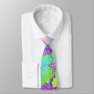Corbata Arte de patrón pintado a mano y digitalmente 41 + 