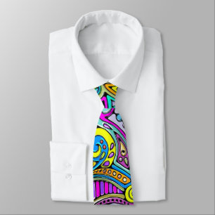 Corbata Arte de patrón pintado a mano y digitalmente 6