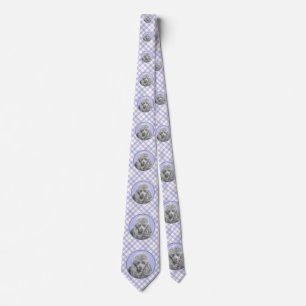 Corbata Arte de perro azul grisáceo de juguete en miniatur