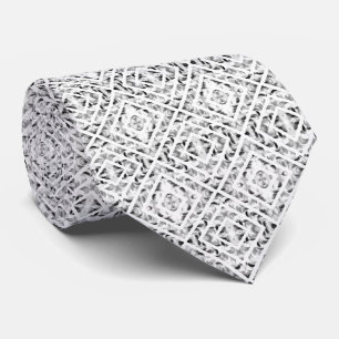 Corbata Arte de pinceladas de pestañas negras y grises abs