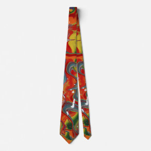 Corbata Arte de pintura de flujo de color de arcoíris