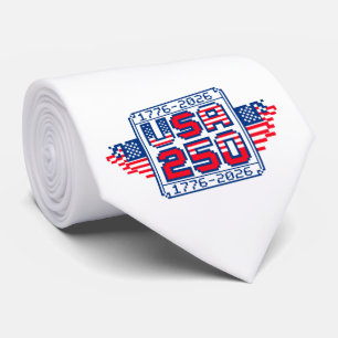 Corbata Arte de píxeles USA 250 – 1776 a 2026
