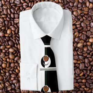 Corbata Arte Deco Antiguo, Taza de Café con Vapor