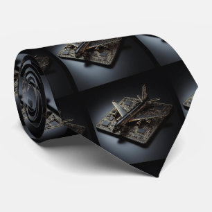 Corbata Arte Deco Arte Nuevo Avión Tarjeta de Circuito