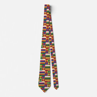 Corbata Arte étnico africano Kente Patrón geométrico brill