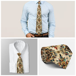 Corbata Arte Étnico Tribal Patrón Vintage Amerindio