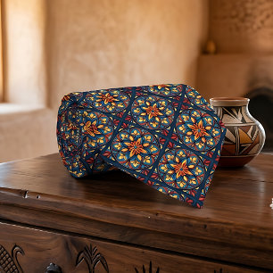Corbata Arte Folclórico Mexicano Talavera para Hombres