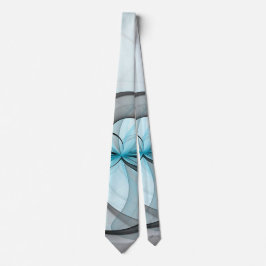 Corbata Arte fractal moderno gris antracita abstracto
