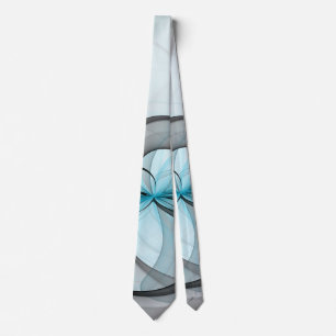 Corbata Arte fractal moderno gris antracita abstracto