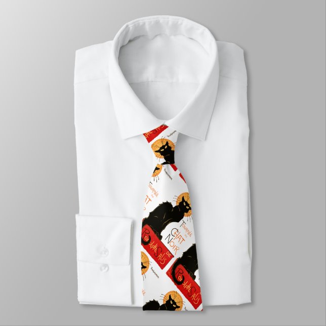 Corbata Arte francés Steinlen Black Cat Classic (Atado)