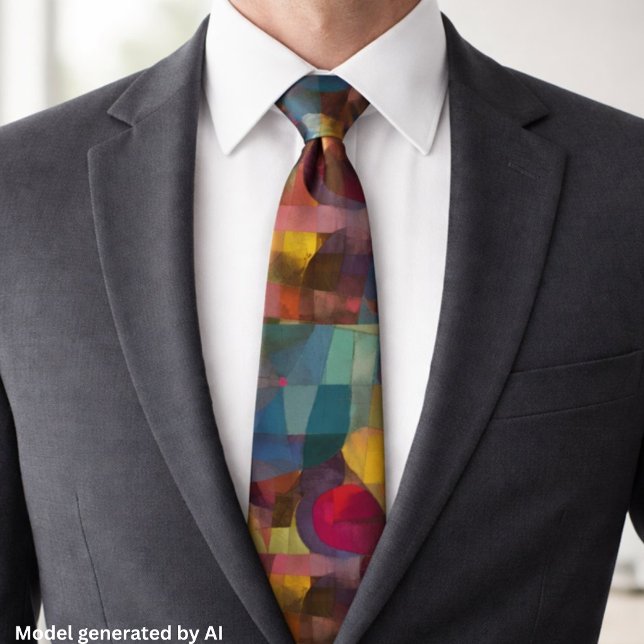 Corbata Arte geométrico abstracto vívido personalizado (Subido por el creador)