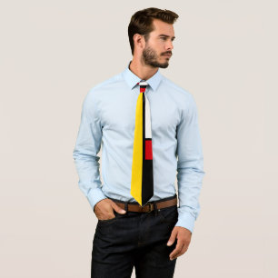 Corbata Arte Geométrico Moderno Inspirado En Mondria